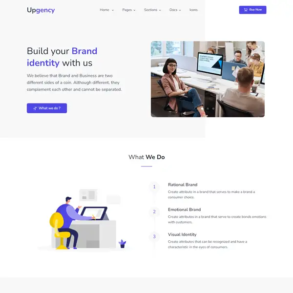 Bootstrap Template Branding Agency